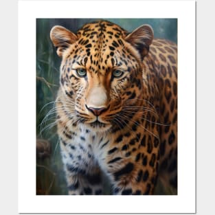 Amazing Zoo Leopard in Oil Paint Hyperrealism Posters and Art